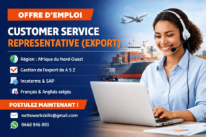 customer service representative export maroc bureau professionnel